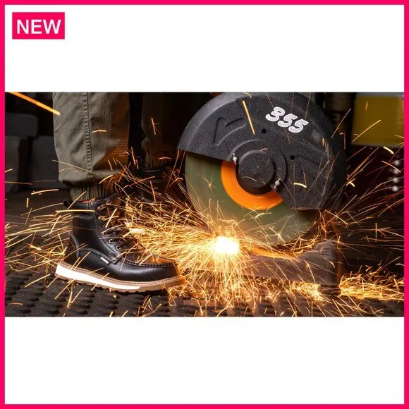 Men's Steel Toe Work Boots Waterproof Non-Slip Safety Construction